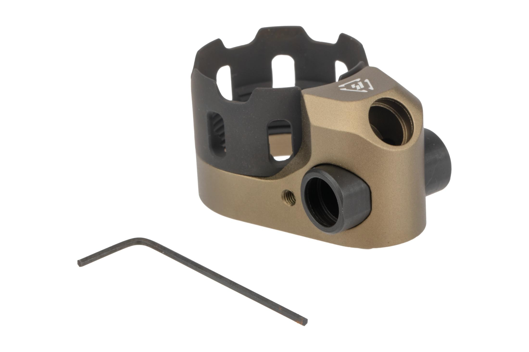 Strike Industries TRIBUS Enhanced AR-15 Castle Nut and End Plate - Flat Dark Earth